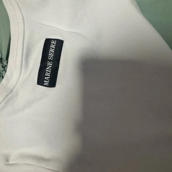 Marine Serre White Tee with Black Logo